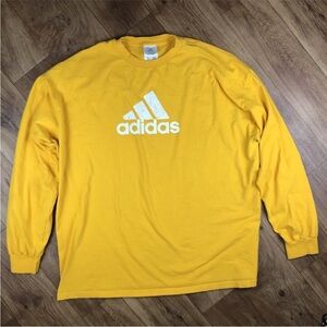 Adidas Yellow White Long Sleeve Shirt